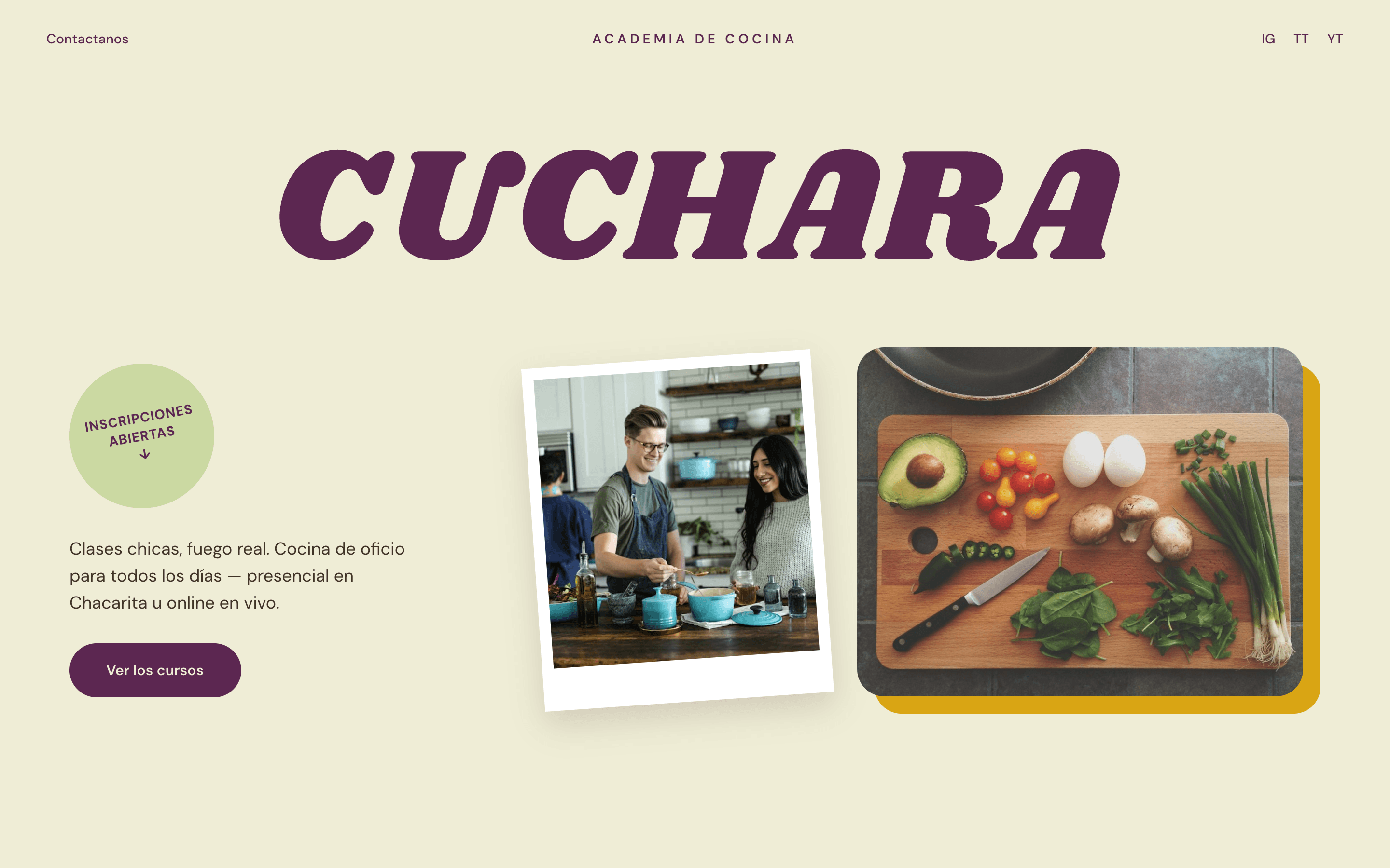 Landing de muestra — Academia de cocina (CUCHARA)