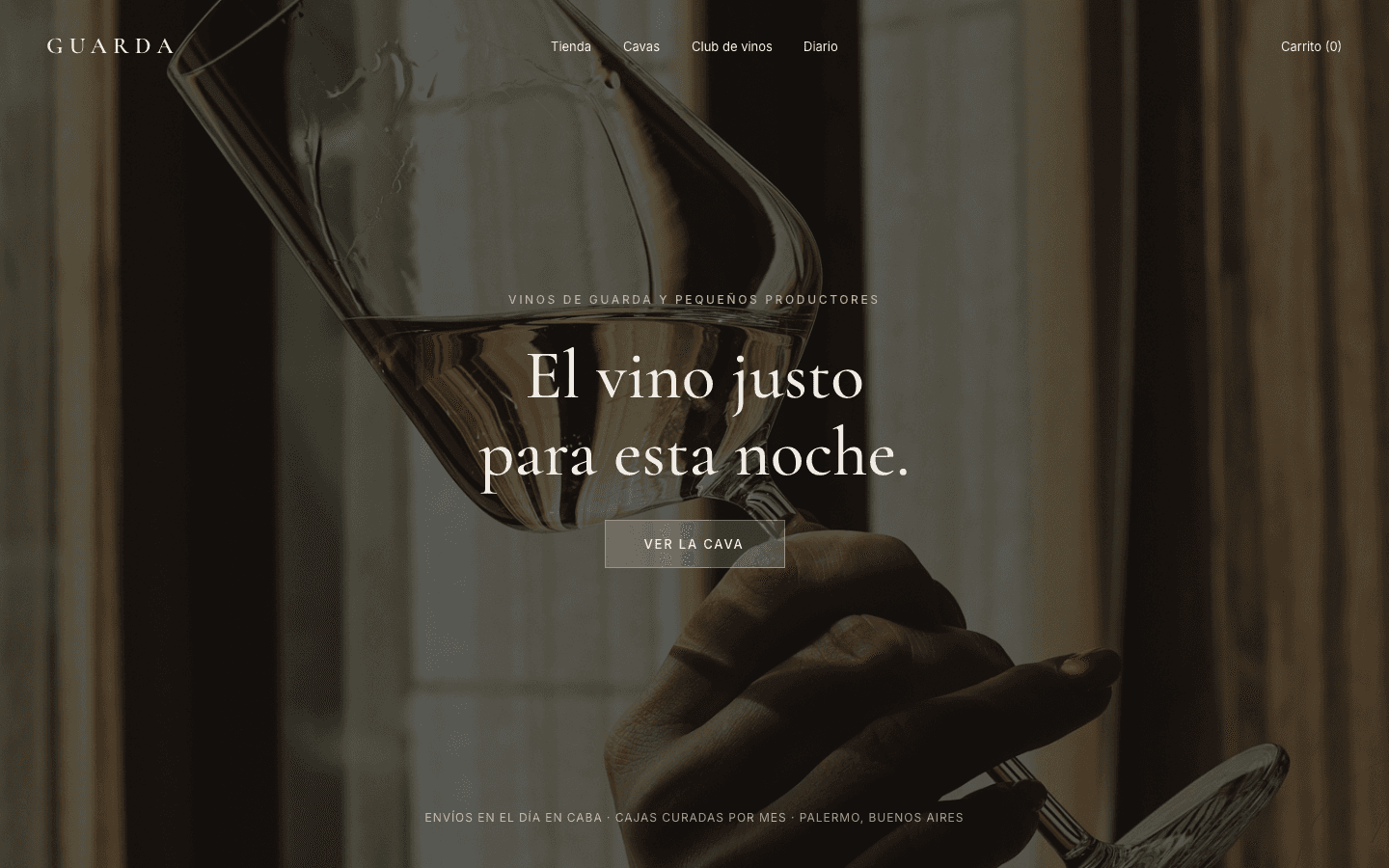 Landing de muestra — Vinoteca (GUARDA)