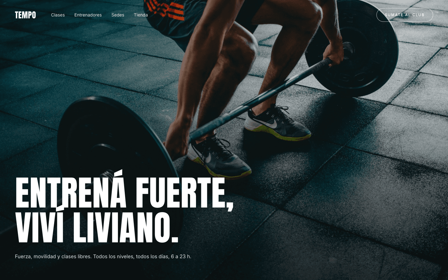 Landing de muestra — Gimnasio (TEMPO)